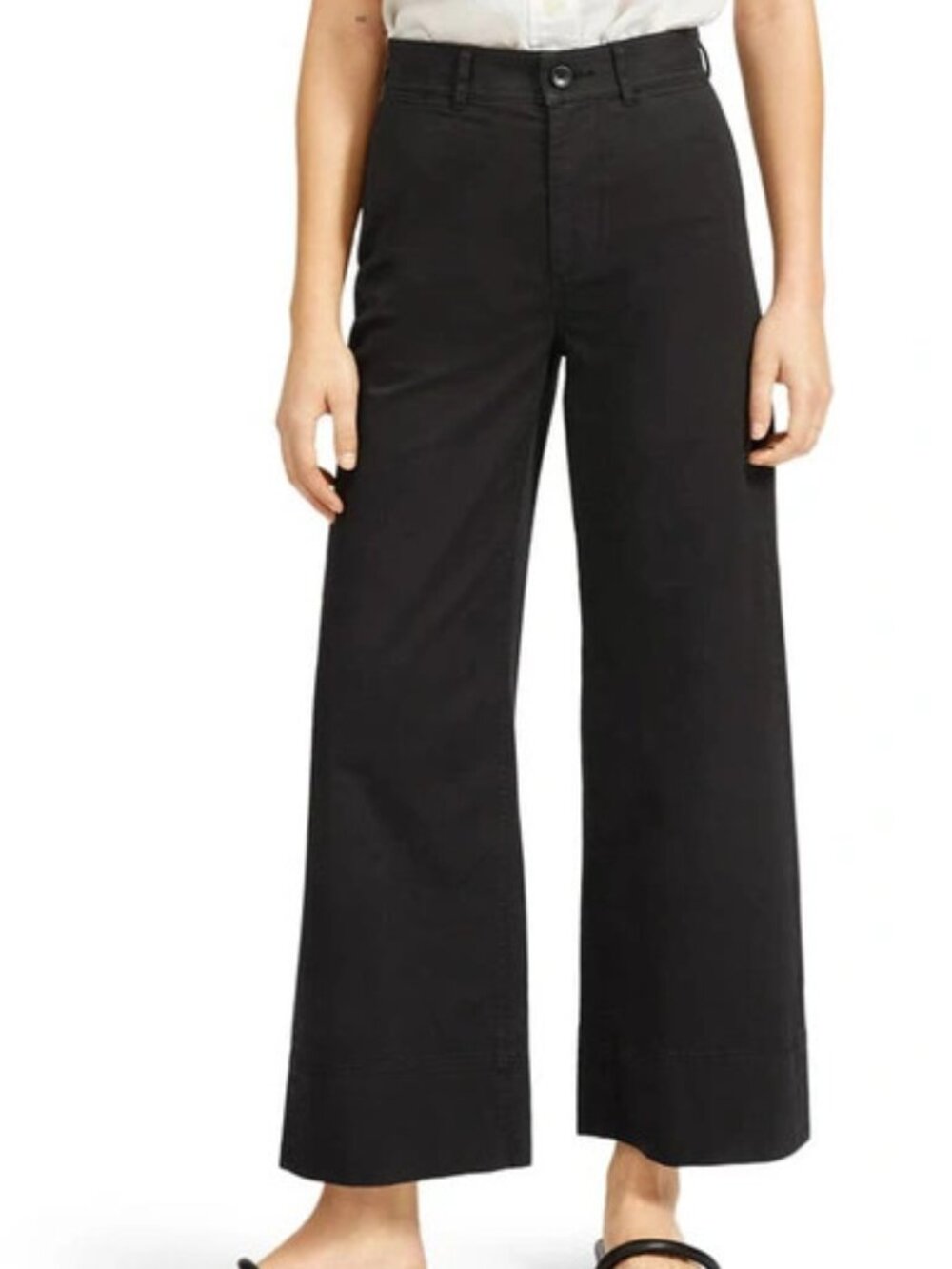 Everlane The Organic Cotton Wide-Leg Crop Pants Jeans